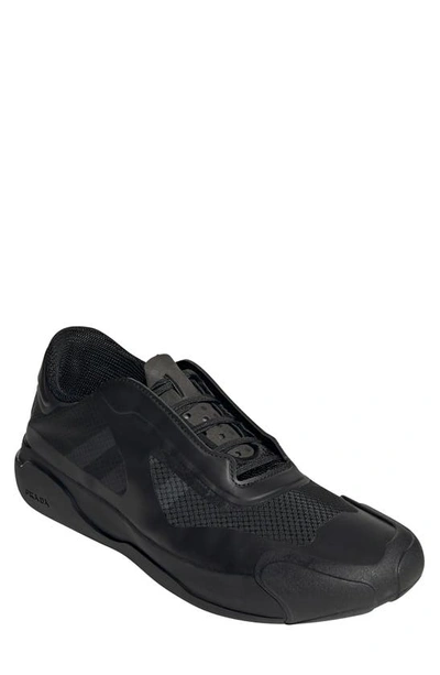 Adidas X Prada Men's Luna Rossa 21 Boat Shoes In Black/ Silver