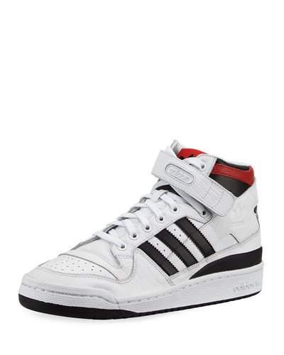 Adidas Originals Men's Forum Leather Mid-top Sneaker, White | ModeSens