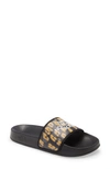 The North Face Base Camp Iii Slide Sandal In Arrowwood Yellow Leopard/black