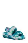 Ugg Oh Yeah Marble Slingback Sandals In Aquatic Blue Marble