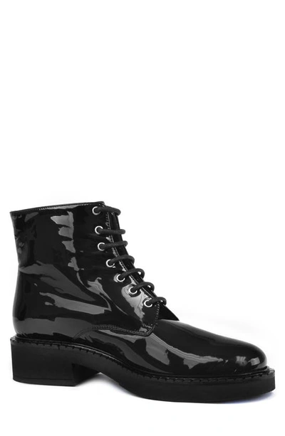 Valentina Rangoni Rivetto Lace-up Boot In Black Glove