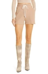 The Range Jumbo Stark Thermal Knit Shorts In Light Tawny
