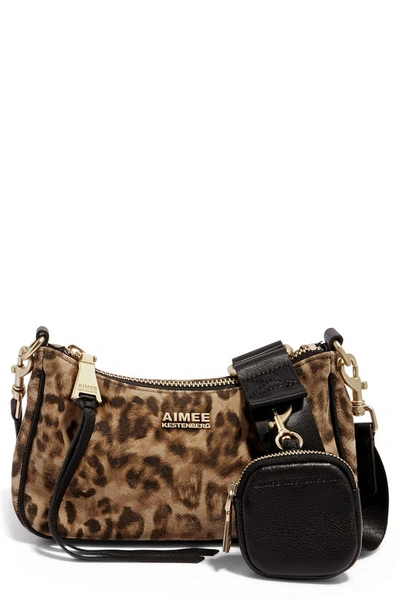 Aimee Kestenberg Topaz Leather Crossbody With Pouch In Amazon Leopard