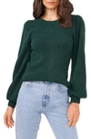 1.state Balloon Sleeve Crewneck Rib Sweater In Windsor Moss