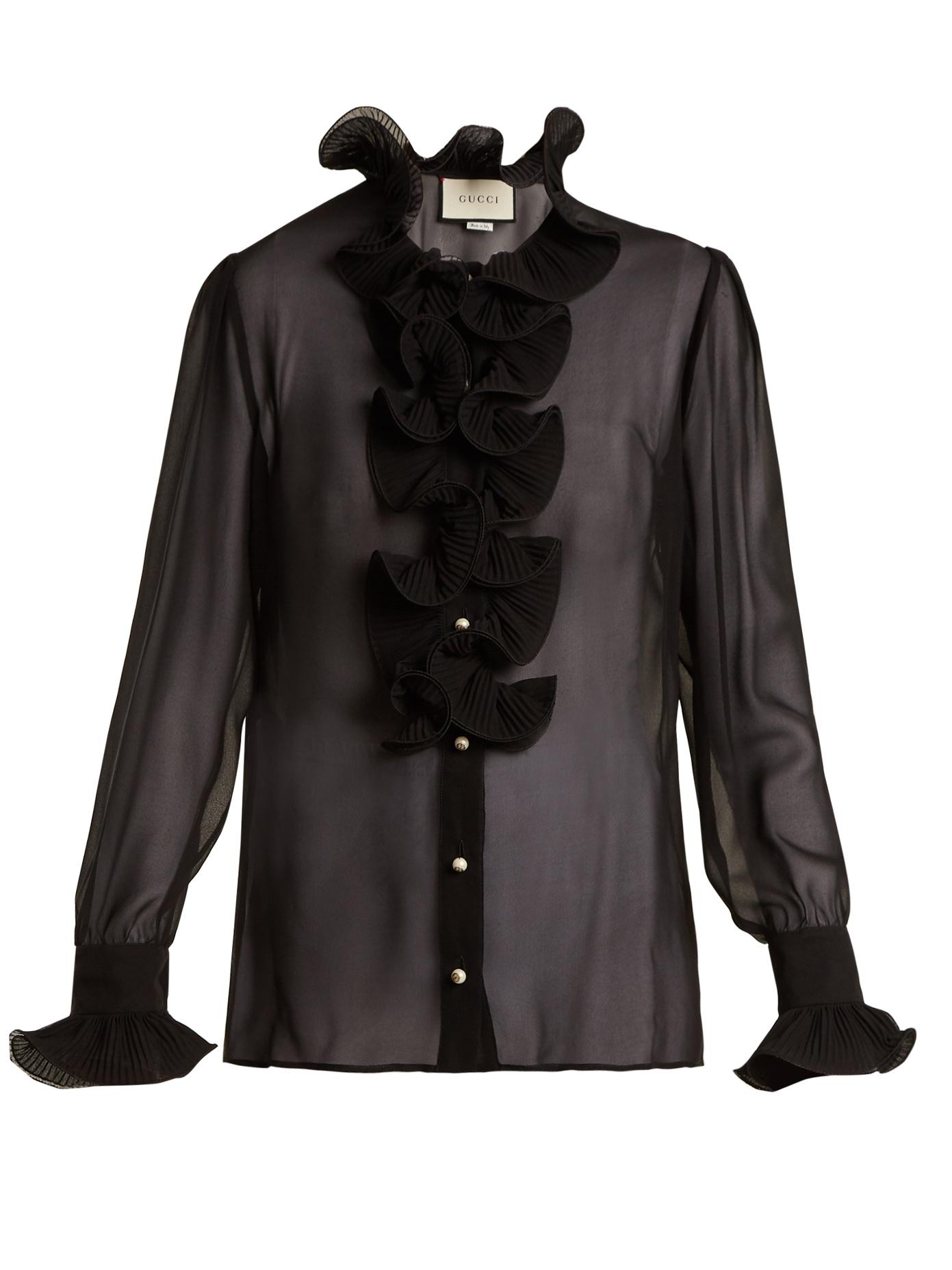 gucci sheer blouse