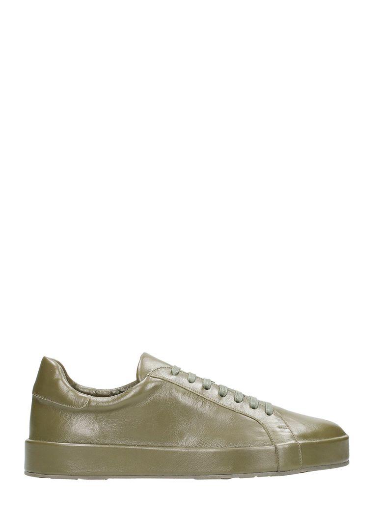 jil sander leather platform sneakers