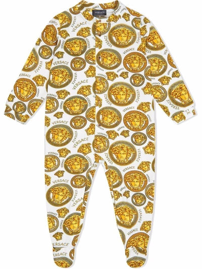 Versace Medusa Head-print Babygrow In White