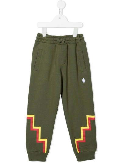 Marcelo Burlon County Of Milan Kids' Cross-motif Track Pants In Green