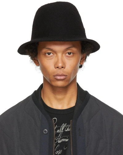 Junya Watanabe Black Felt Classic Felt Fedora Hat