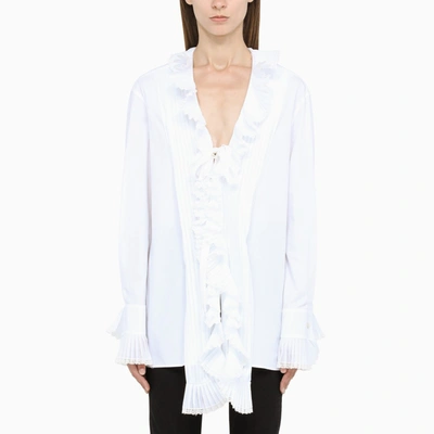 Philosophy Di Lorenzo Serafini White Ruffled Blouse