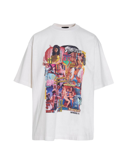 We11 Done We11done Movie Collage Print Crewneck T In White
