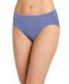 Jockey Seamfree Matte And Shine Hi-cut Underwear 1306, Extended Sizes In Blue Orion