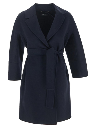 's Max Mara S Max Mara Womens Midnight Arona Single-breasted Wool Coat In Black