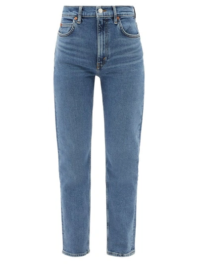 Re/done Womens Worn In Saf 70s Straight-leg High-rise Stretch-denim Jeans 27