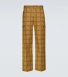 Jw Anderson Mens Tobacco Brand-print Straight Cotton Trousers 32 In Brown