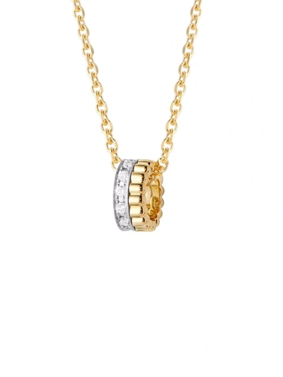 Boucheron Quatre Radiant Edition 18ct Yellow-gold And 0.10ct Brilliant-cut Diamond Pendant Necklace