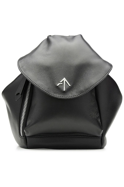 Manu Atelier Leather Backpack In Black