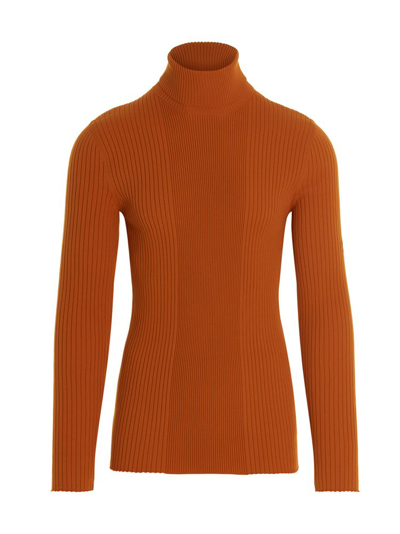 Martine Rose Ribbed-knit Turtleneck Jumper In Orange
