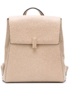 Valextra Zaino Iside Leather Backpack In Brown