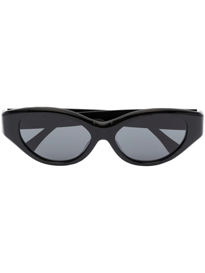 Karen Wazen Scarlett Oval-frame Sunglasses In Black