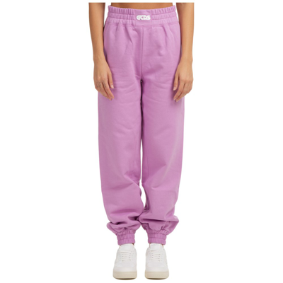 Gcds Wisteria Cotton Track Trousers In Pink