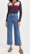 Faherty Mikki Organic Cotton & Cashmere Henley Top In Vintage Stripe