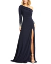 Mac Duggal Long Sleeve Gown In Midnight