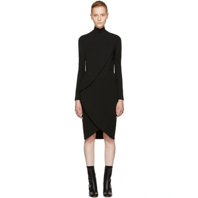Givenchy Turtle-neck Fitted Midi Dress In 001 Black