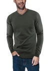 X-ray V-neck Sweater In Olive