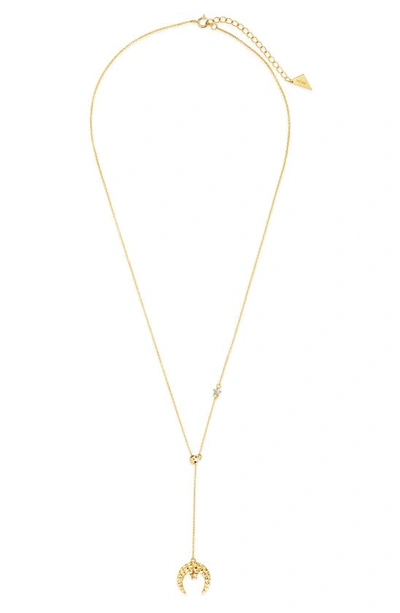 Sterling Forever Selene Lariat Pendant Necklace In Gold