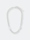 Sterling Forever Women's Imitation Pearl Chain Necklace In Silver-tone