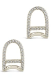 Sterling Forever Women's Ezra Suspender Studs Earrings In Silver