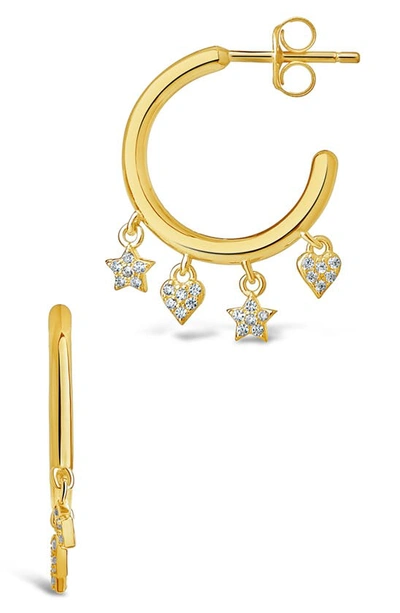 Sterling Forever Sterling Silver Celeste Hoop Earrings In Gold-tone