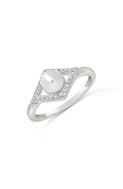 Sterling Forever Alessia Evil Eye Ring In Silver