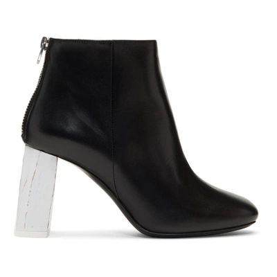 Acne Studios Claudine Contrast-heel Leather Ankle Boots In Black