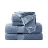 Brooklyn Loom Solid Turkish Cotton Towel Set In Blue