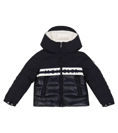 Moncler Kids' Hanim羽绒夹克 In Blue