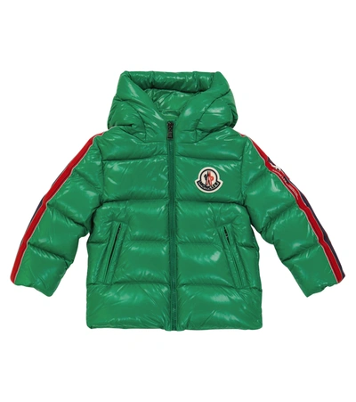 Moncler Kids Down Jacket For Boys In Green