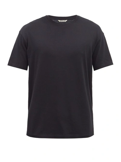 Auralee Crew-neck Cotton-jersey T-shirt In Black  