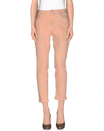 Maison Scotch Denim Pants In Pale Pink