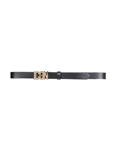 Dsquared2 Leather Belt In Black