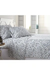 Southshore Fine Linens California King Sized Modern Printed Sheet Set In Botanical Forest White/blue