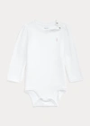 Polo Ralph Lauren Babies' Puff-sleeve Jersey Bodysuit In White