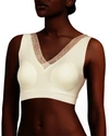 Chantelle Softstretch Lace-trim Padded Bra Top In Ivory