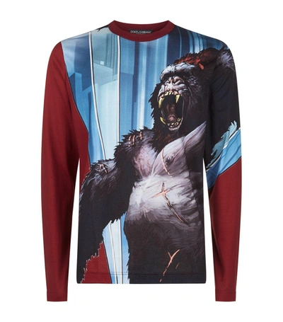 Dolce & Gabbana King Kong Long Sleeved T-shirt In Multi