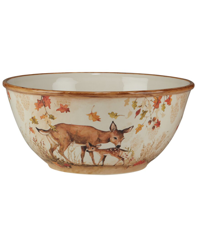 Certified International Pine Forest Deep Bowl In Multicolor