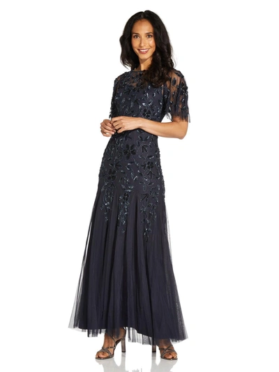 Adrianna Papell Beaded Gown In Twilight | ModeSens
