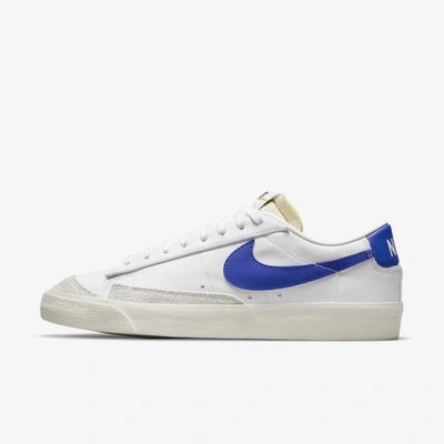 Nike Blazer Low '77 Vintage Men's Shoes In White/hyper Royal/white/white/sail/team Orange