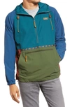 L.l.bean Mountain Classic Water Resistant Half Zip Jacket In Spruce/ Tuscan Olive