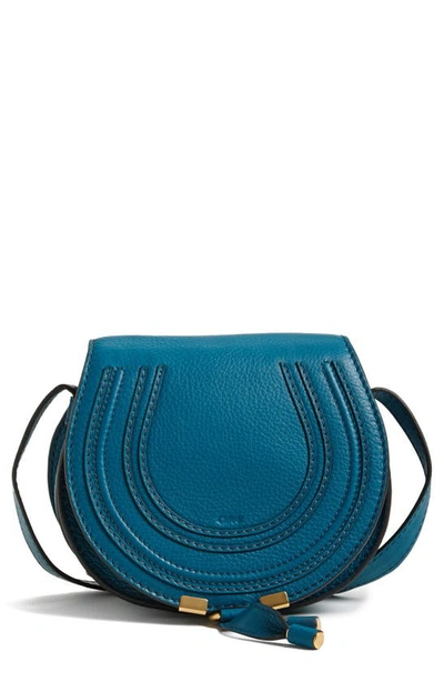 Chloé Womens Steel Blue Marcie Small Leather Cross-body Bag